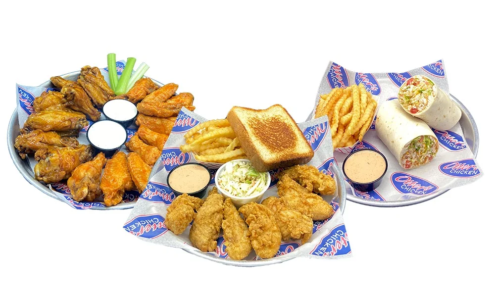 Otter’s chicken wings, tenders and wrap baskets